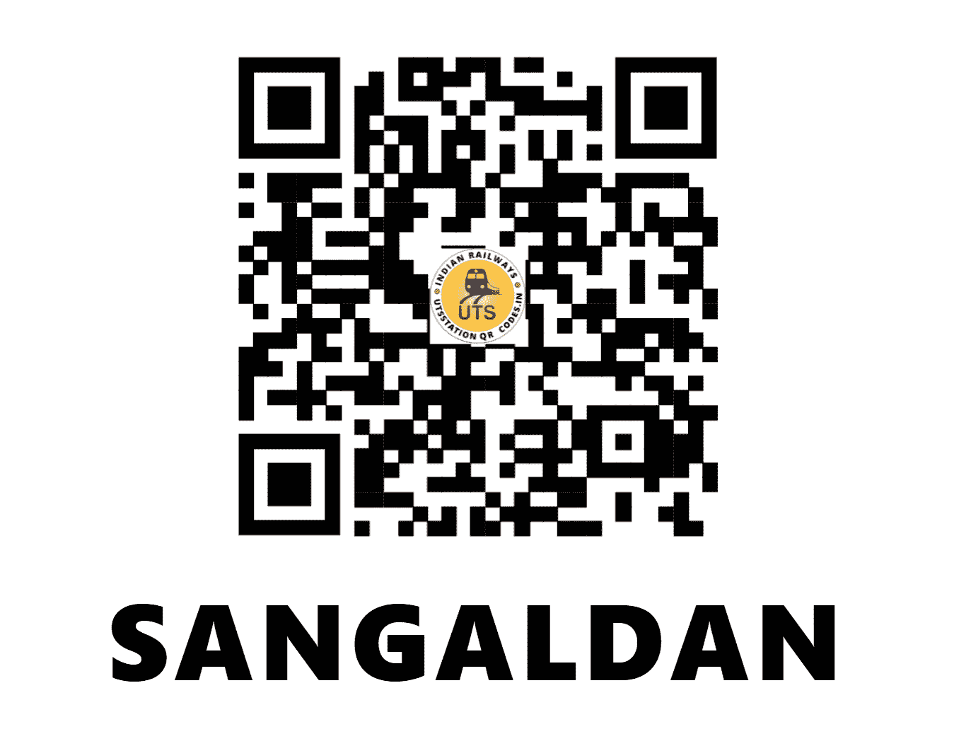 UTS QR Code for SANGALDAN - SGDN (NR - JAMMU AND KASHMIR)